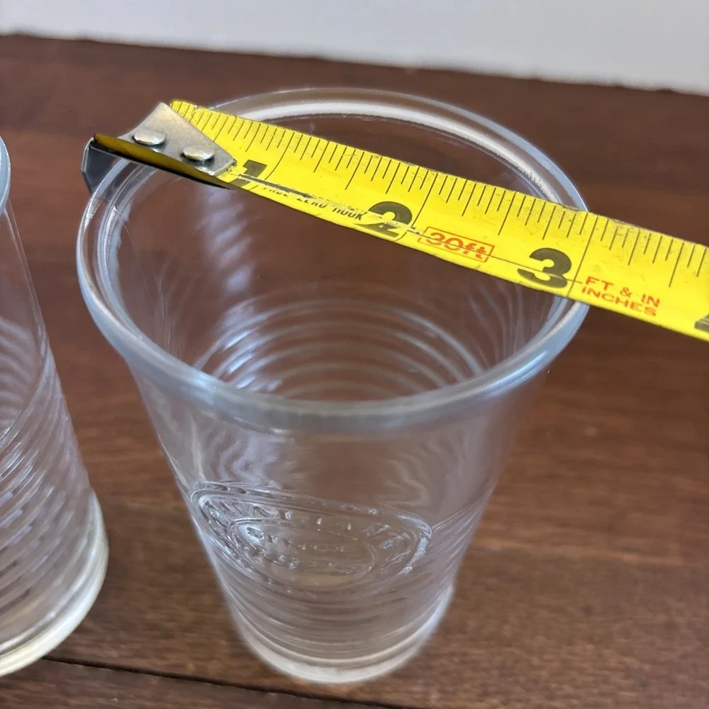 Tumbler Set Italy Bormioli Rocco Drinking Glasses Italian Set Of 2 Clear Vintage